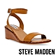 STEVE MADDEN-ARES 粗帶繞踝楔型涼鞋-棕色 product thumbnail 1