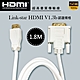 Link-star HDMI轉DVI 1.8M 超高畫質傳輸線(LS-E193-N0007) product thumbnail 1