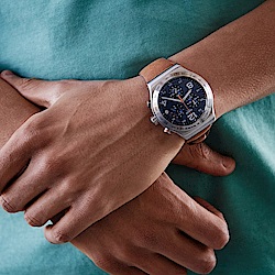 Swatch 金屬系列手錶 COGNAC WRIST-43mm