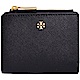 TORY BURCH EMERSON 經典立體雙T LOGO防刮牛皮對折釦式短夾-沉穩黑 product thumbnail 1