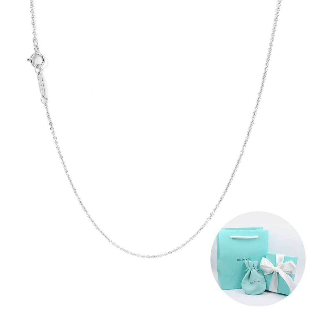 Tiffany&Co. 經典18k白金項鍊 16吋