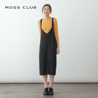 【MOSS CLUB】吊帶顯瘦針織衫-連身裙(三色)