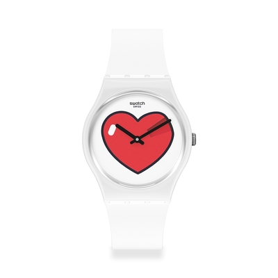 Swatch Gent 原創系列手錶 LOVE O CLOCK 情人節限定錶(34mm)