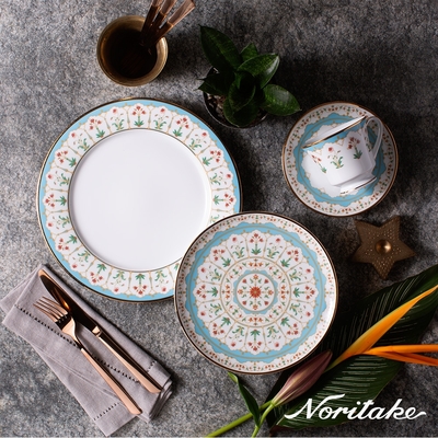 【NORITAKE】繽紛曼陀羅金邊餐盤27CM(新品上市)