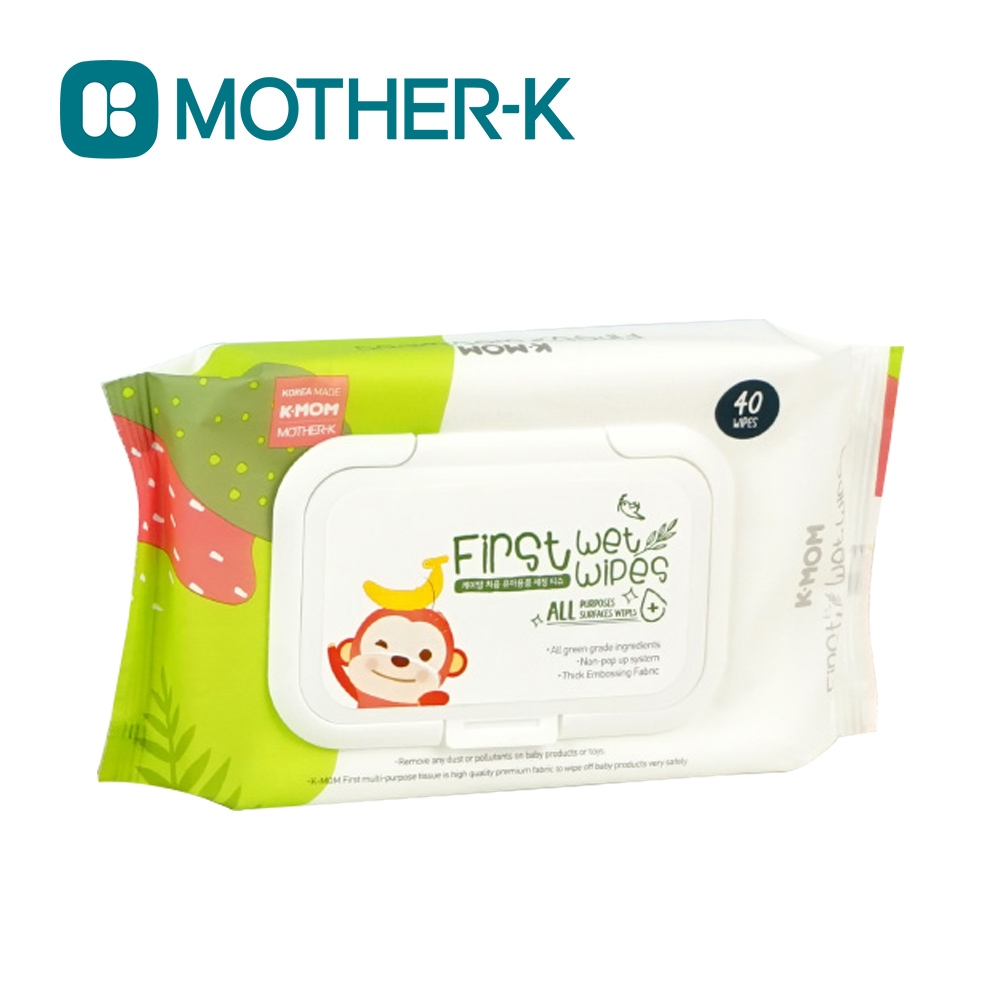 MOTHER-K 韓國 自然純淨嬰幼兒濕紙巾-多功能清潔款40抽