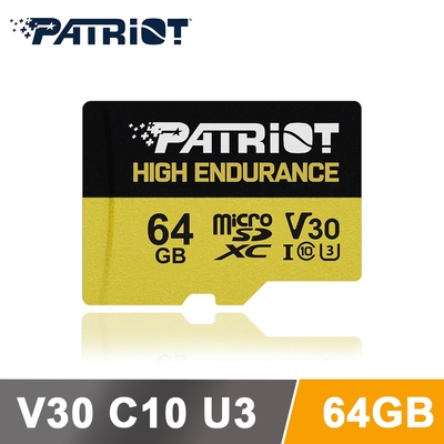 Patriot美商博帝 EP MicroSDXC V30  High Endurance 64G 記憶卡