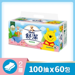 舒潔 迪士尼維尼舒適潔淨抽衛100抽x10包x6串