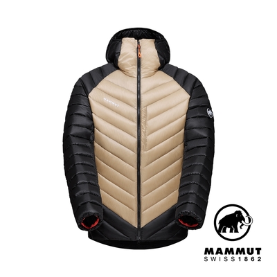 【Mammut長毛象】Broad Peak IN Hooded Jacket Men 防潑水羽絨連帽外套 男款 薩凡納褐/黑 #1013-02960