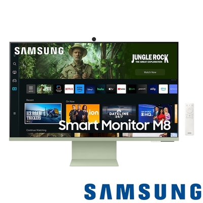 samsung s32cm80guc 32型 4k 智慧聯網螢幕-綠 hdmi type-c