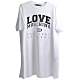 LOVE MOSCHINO 立體字燙銀字母白色棉質短袖長版T恤(白色/44號) product thumbnail 1