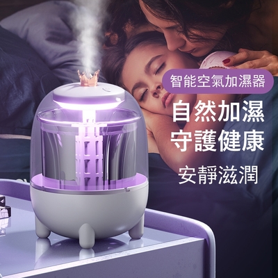 Kyhome 1L大容量智能空氣加濕器 智能斷電 靜音保濕噴霧器 家用水氧機 七彩夜燈