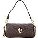 TORY BURCH Kira Chevron 羊皮絎縫翻蓋斜背/肩背腋下包(酒紅色) product thumbnail 1