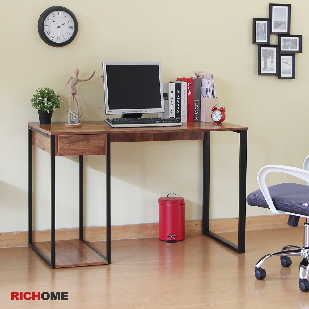 【RICHOME】哈利單抽工作書桌120*60*75CM