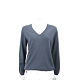 Andre Maurice V領喀什米爾藍灰色針織羊毛衫 product thumbnail 1