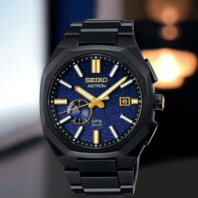 【黑標款】SEIKO 精工 Astron 晨星 限量 鈦 多邊形 GPS衛星定位 萬年曆 太陽能 手錶-3X62-0AD0SD.SSJ021J1 ˍSK040