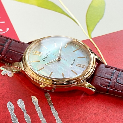 CITIZEN 星辰 Eco-Drive 光動能簡約女錶(EM0419-11D)/34mm