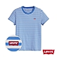 Levis 女款 短袖T恤 藍白條紋 迷你Logo徽章 product thumbnail 2