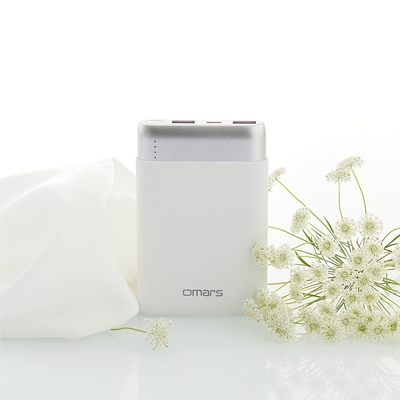 【omars】炫彩系行動電源｜PD20W+QC3.0快充｜10000mAh(雪花白)