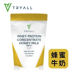 [台灣 Tryall] 濃縮乳清蛋白粉-蜂蜜牛奶 (500g/袋)
