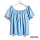 SOMETHING 洋裝式剪裁短袖上衣-女-拔淺藍 product thumbnail 1
