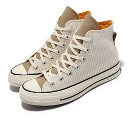 Converse 帆布鞋 Chuck 70 HI 男鞋 女鞋 奶油白 卡其 1970 山核桃 條紋 高筒 休閒鞋 A00473C