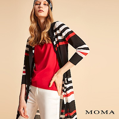 MOMA 撞色條紋針織外套
