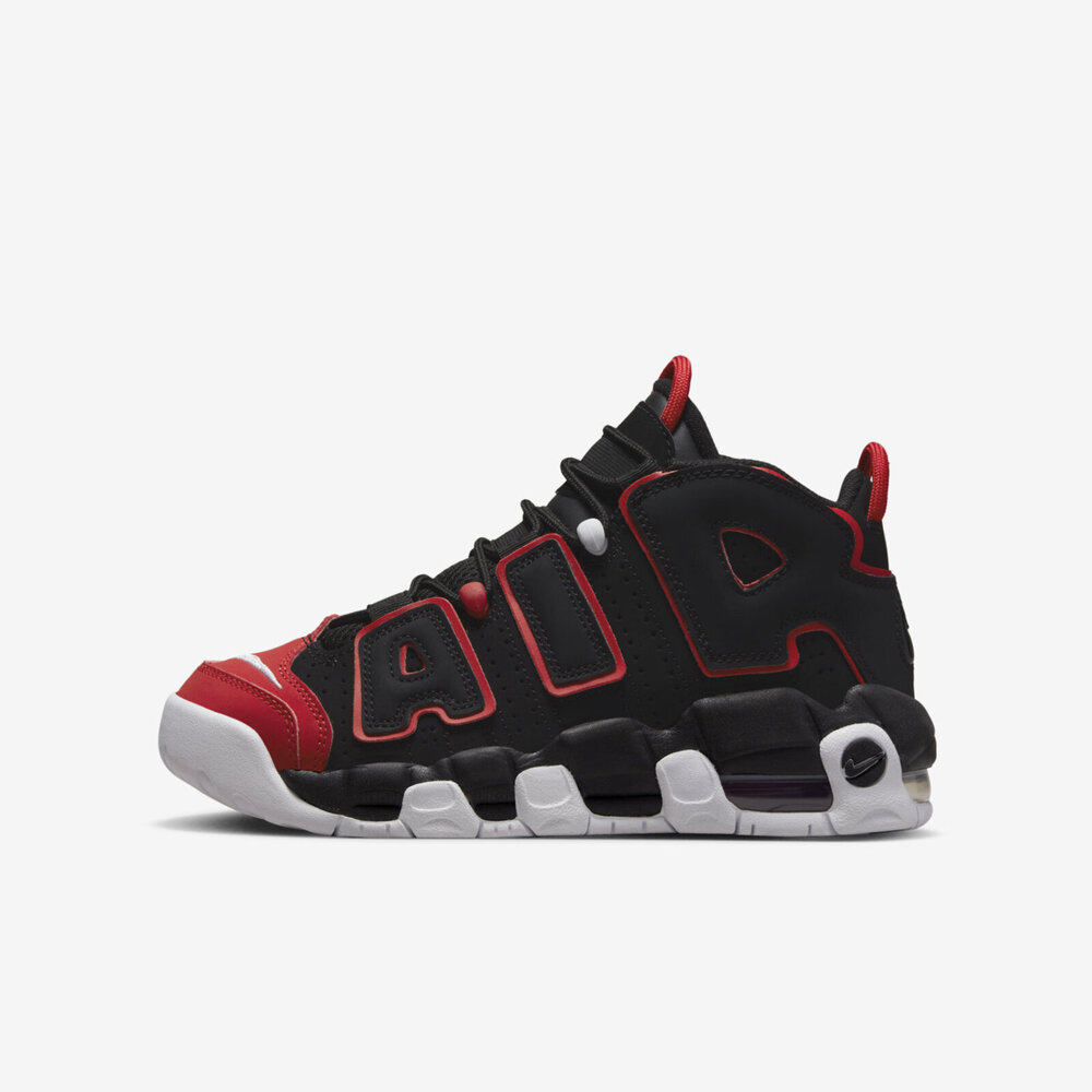 Nike Air More Uptempo GS [FB1344-001] 大童休閒復古Red Toe 球鞋黑紅