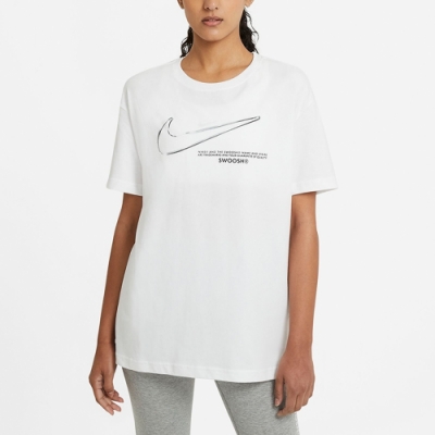 Nike NSW TEE BOY SWOOSH女短袖上衣-白-DB9812100