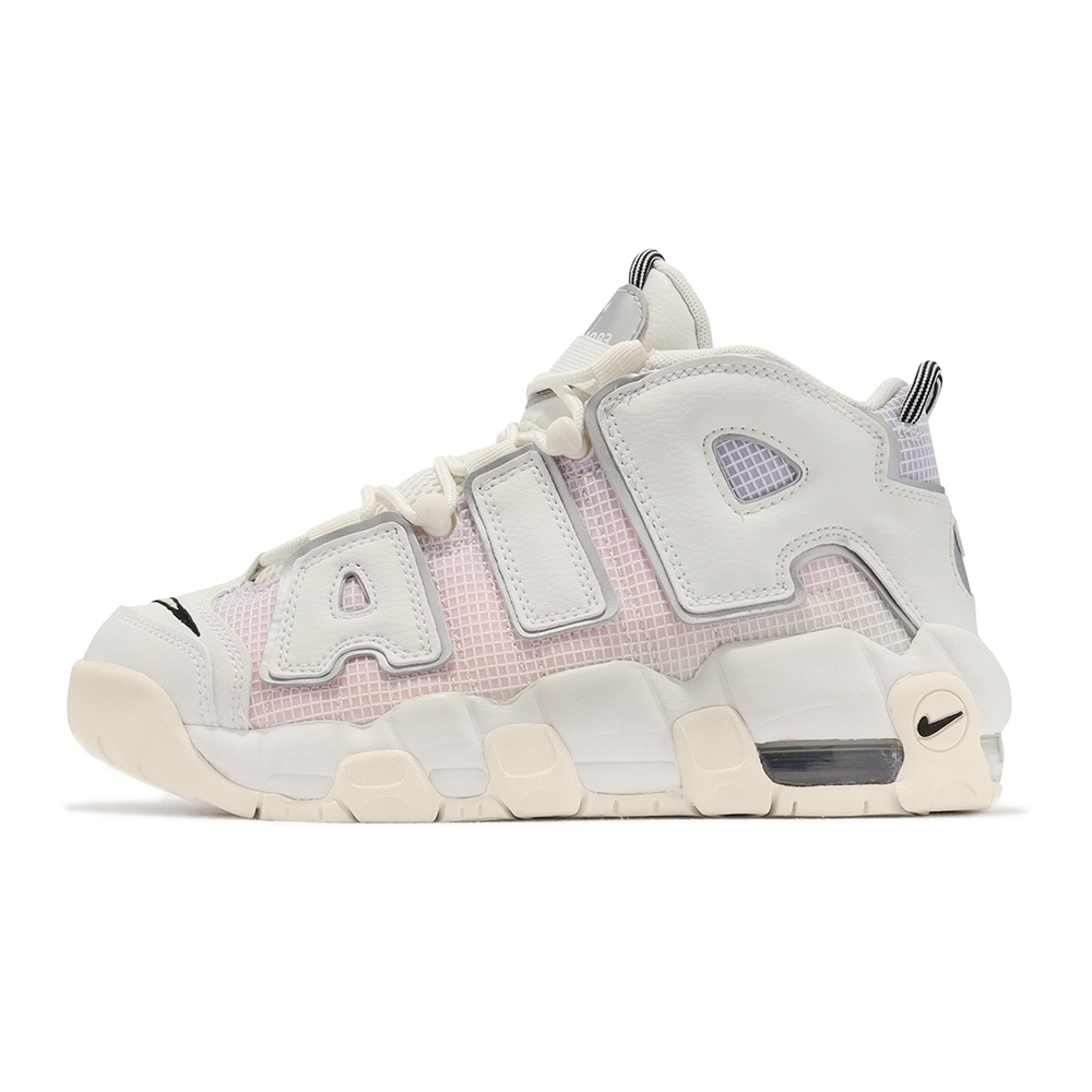 Nike 休閒鞋Air More Uptempo GS 大童鞋女鞋米白粉紫漸變大AIR DQ0514