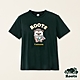 Roots男裝-動物派對系列 绒布刺蝟純棉短袖T恤-深綠色 product thumbnail 1