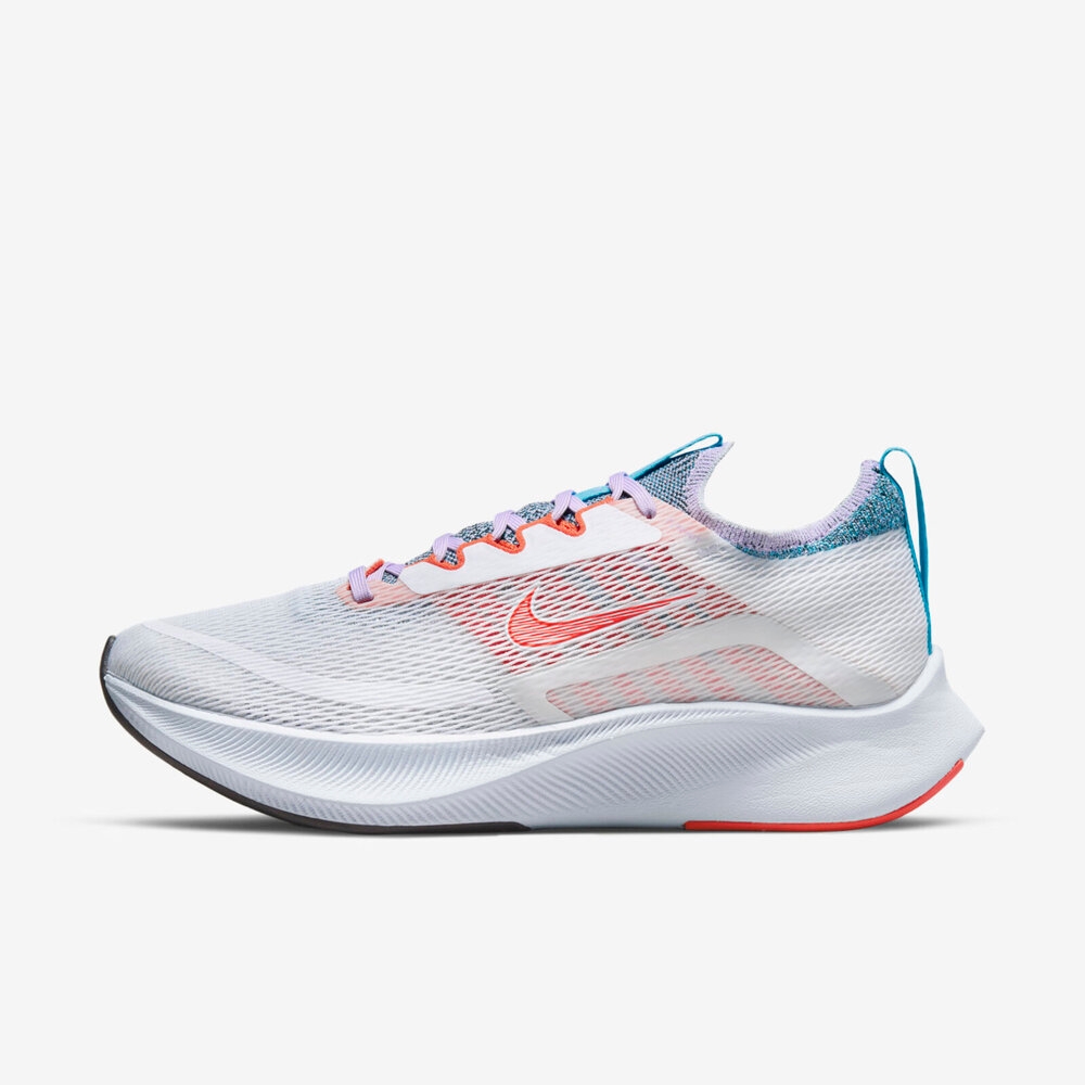 NIKE WMNS ZOOM FLY 4 女鞋慢跑鞋運動訓練包覆緩震白橘CT2401100