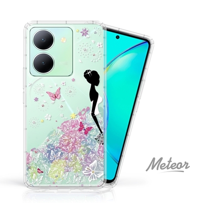 Meteor vivo Y36 5G 奧地利水鑽彩繪防摔殼 - 花嫁