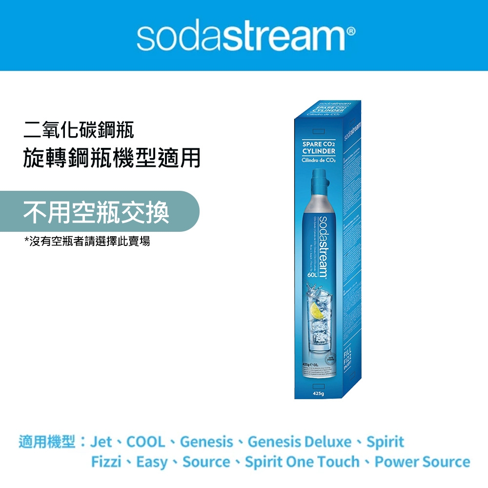 Sodastream 二氧化碳全新旋轉鋼瓶425g