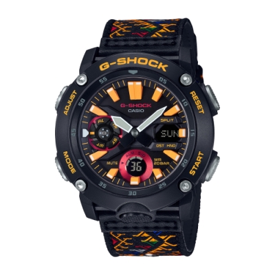 CASIO卡西歐 G-SHOCK 不丹傳統圖騰 GA-2000BT-1A_48.7mm