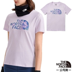 【The North Face】女 FlashDry吸濕透氣短袖圓領T恤(亞洲版型).上衣_7QUJ-6S1 薰衣紫