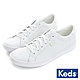 Keds 復古運動皮質綁帶休閒鞋-全白 product thumbnail 1