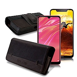 CITY For Nokia 8.1 /華為Y7 PRO 2019 品味柔紋橫式腰掛皮套