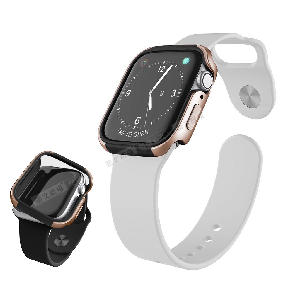 刀鋒Edge Apple Watch Series 5 44mm 鋁合金雙料保護殼 古銅金