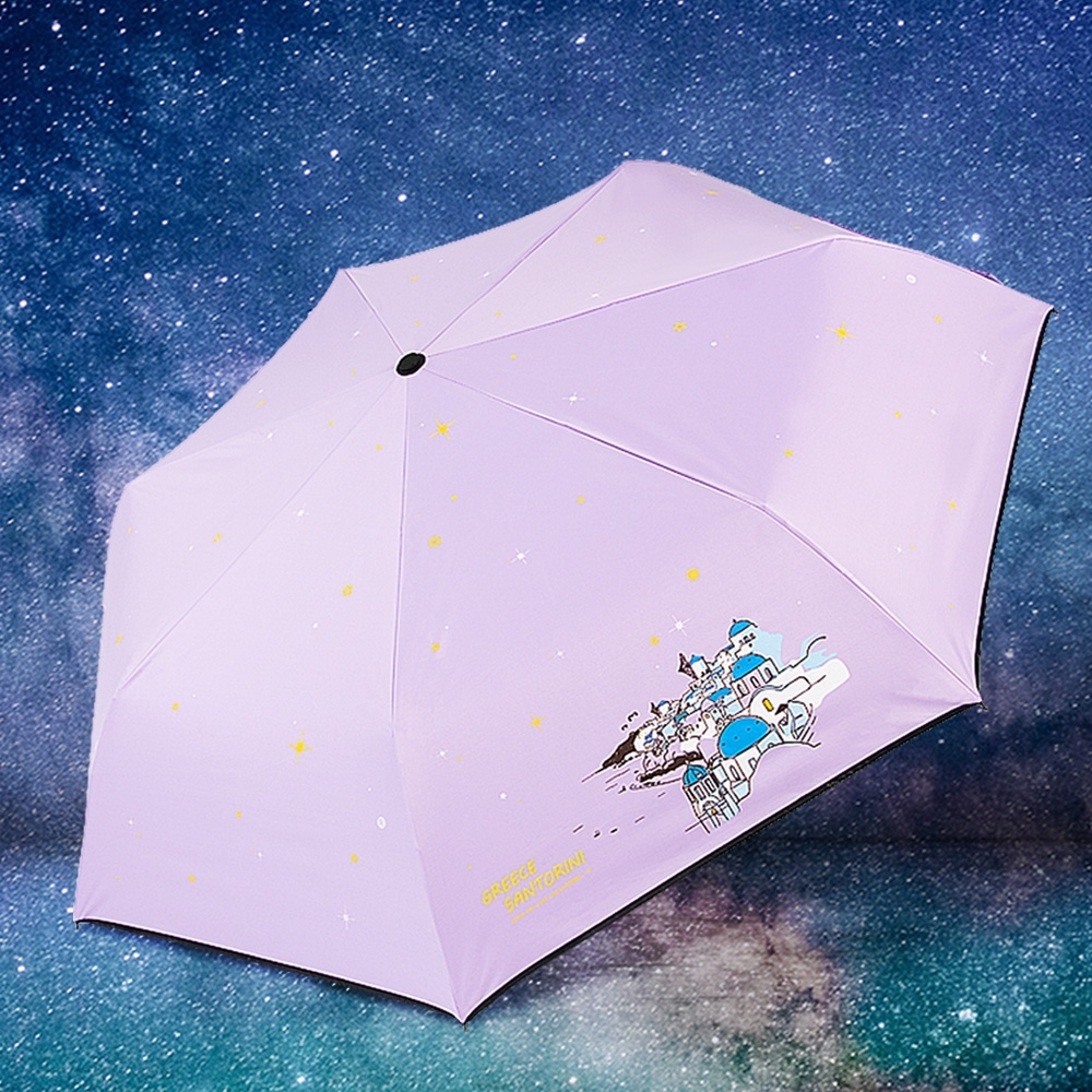 【雙龍牌】希臘降溫13度黑膠自動傘自動開收傘晴雨傘B6290NF-薰衣紫