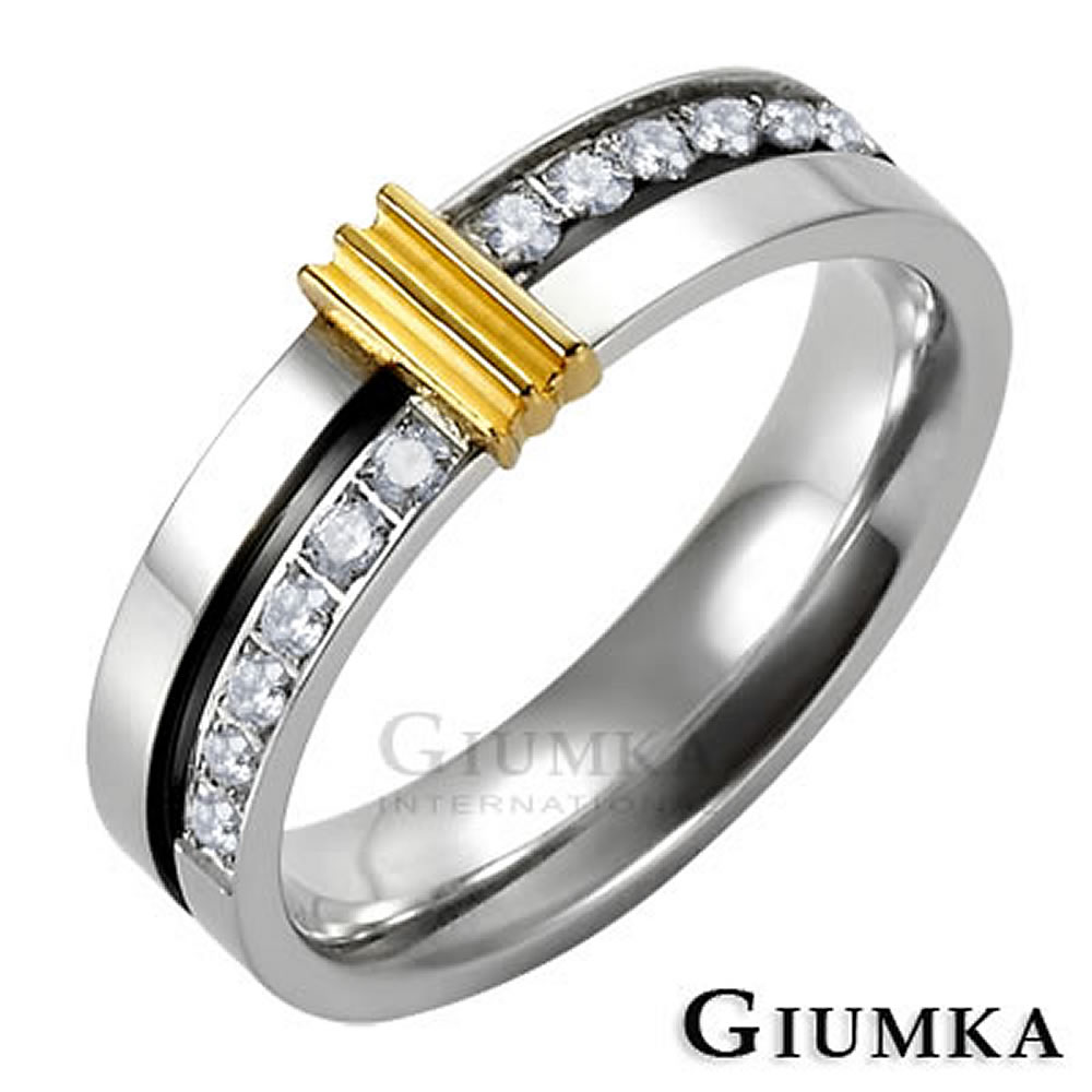 GIUMKA 唯愛情侶白鋼戒指 細版女戒