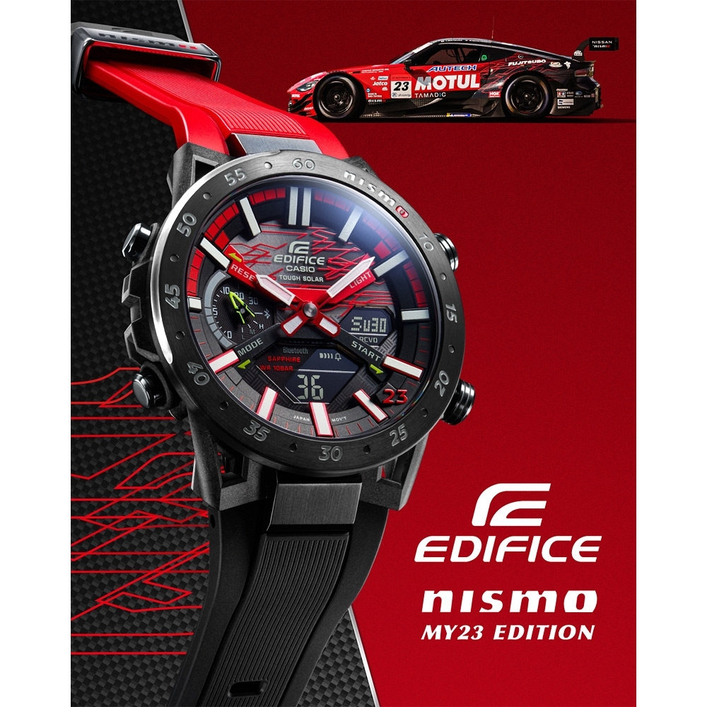 CASIO 卡西歐EDIFICE NISMO MY23聯名藍芽太陽能電力賽車錶迎春好禮ECB