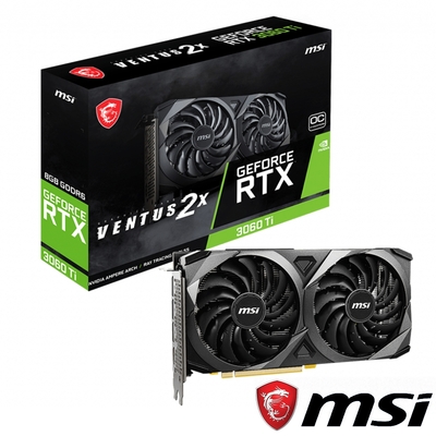 MSI GeForce RTX 3060 Ti VENTUS 2X 8G OCV1 LHR 顯示卡