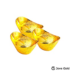 Jove gold 貳台錢黃金元寶x3-招財進寶(共6台錢)