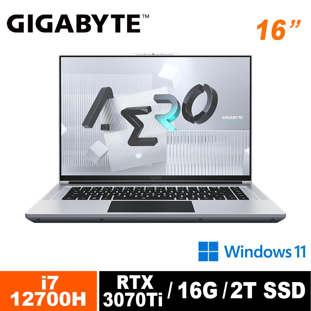 技嘉 GIGABYTE AERO 16 XE5-73TW938HP 16吋筆電 (i7-12700H/RTX3070Ti 8G/16G/2TB SSD/Win11 Pro)