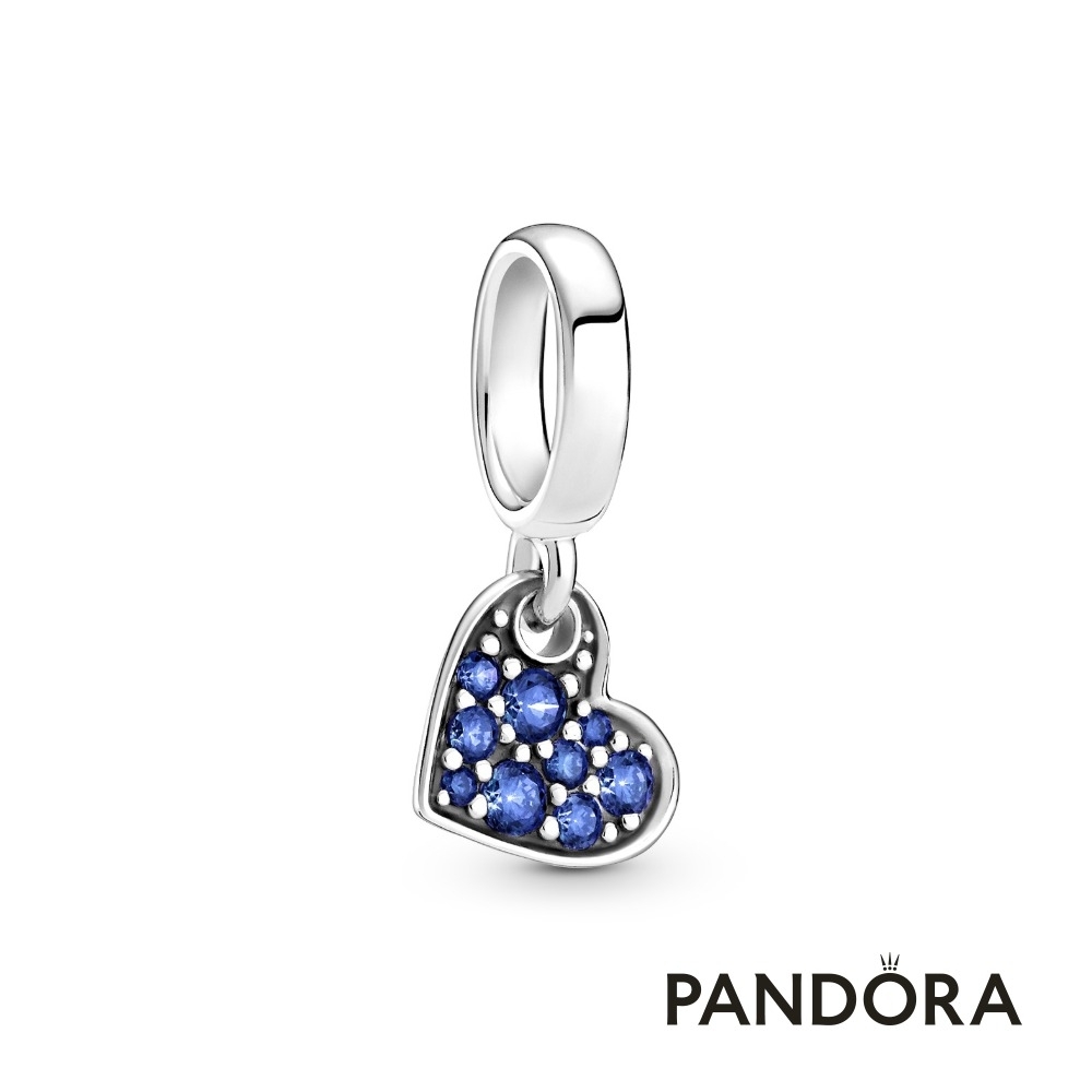 【Pandora官方直營】星藍密鑲寶石傾心吊飾-絕版品