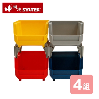 《真心良品x樹德》彩色版摩艾多用途收納盒(HB-1014)-4組