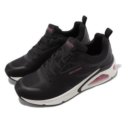 Skechers 休閒鞋 Tres-Air-Revolution-Airy 女鞋 黑 白 氣墊 緩震 增高 運動鞋 177420BLK