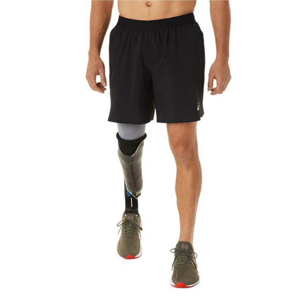 Asics [2011C392-001] 男 平織短褲 7吋 跑步 運動 訓練 海外版型 亞瑟士 黑