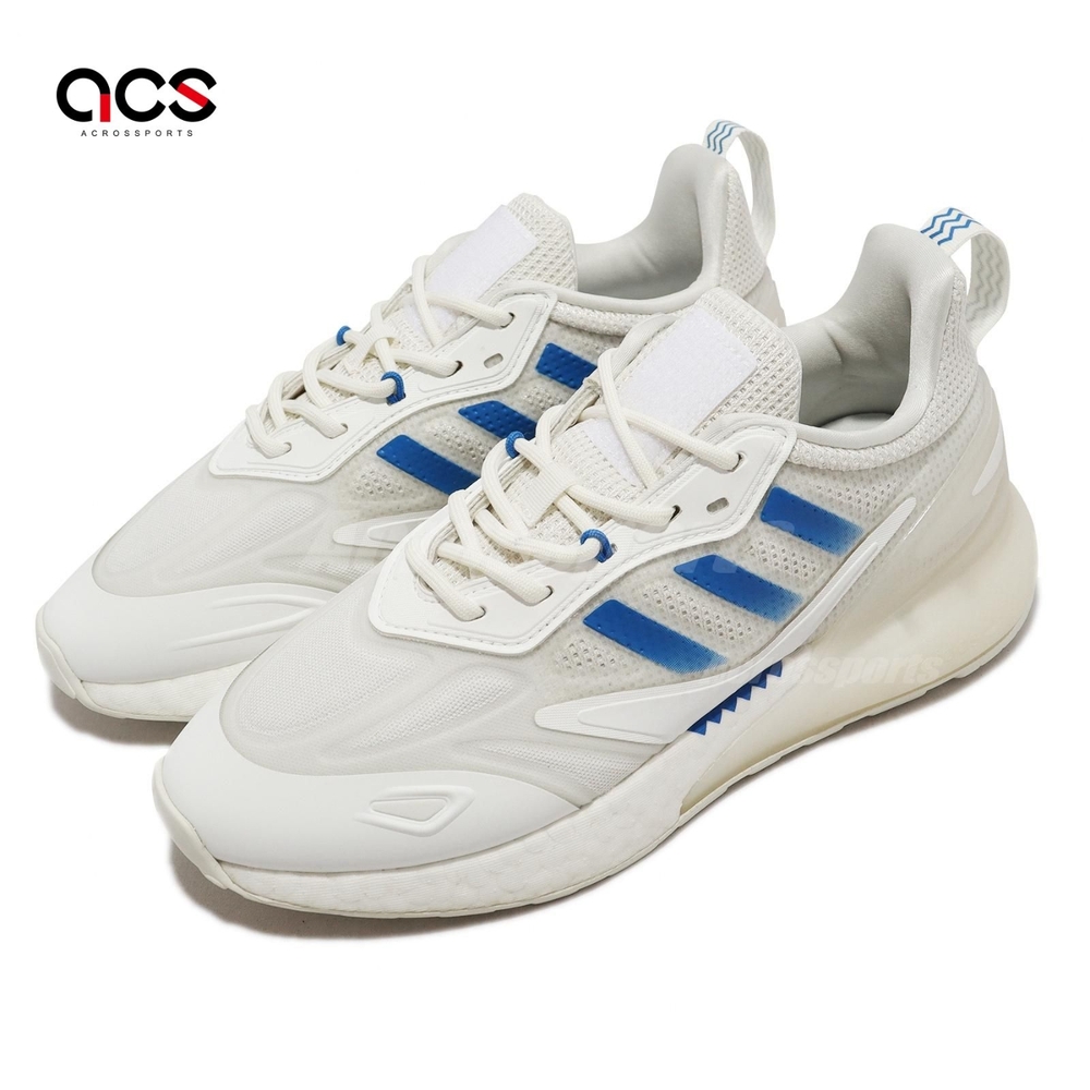 Adidas 休閒鞋 ZX 2K Boost 2.0 男鞋 奶油白 米白 藍 復古 愛迪達  GX1007