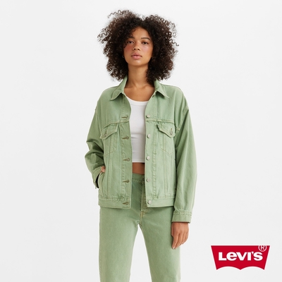 Levis 女款 90年古著牛仔外套 / 寬袖設計 橡木綠